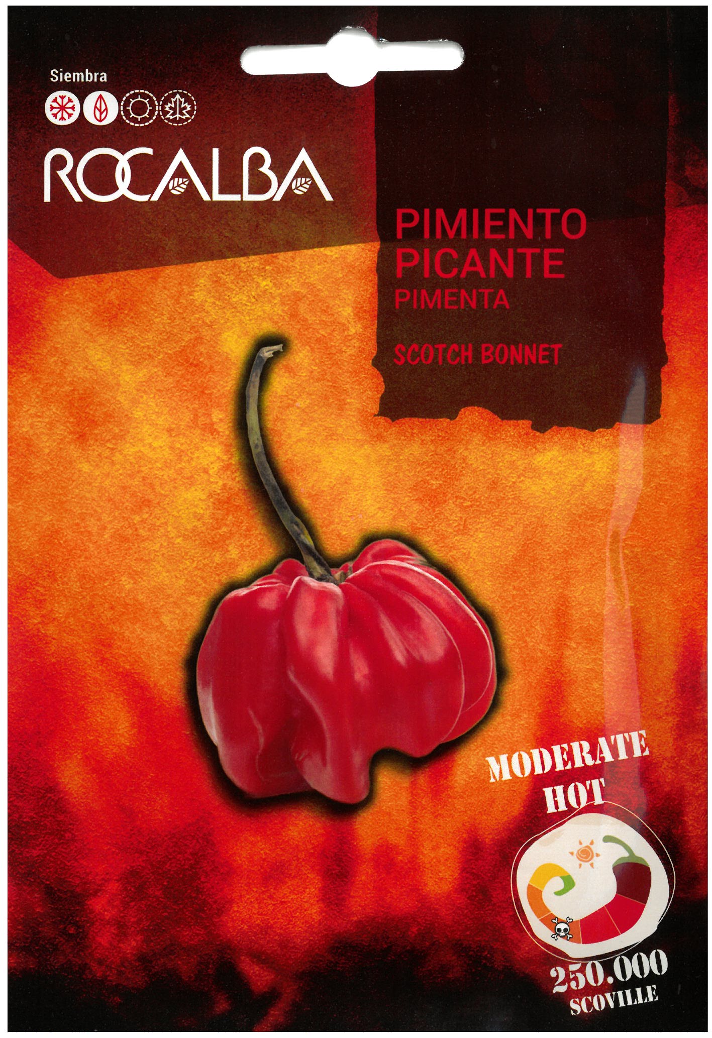 Ardei iute Scotch Bonnet Rocalba 25 boabe