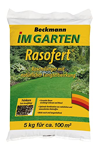 Beckmann Rasofert® hosszú hatású szerves-ásványi gyeptrágya 12+3+5+45% szerves anyag tartalom 5 kg
