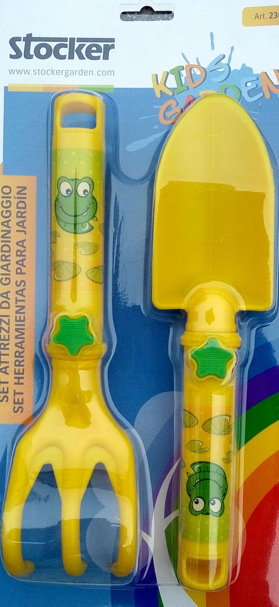 Instrument de grădină pentru copii 2 buc. plastic, galben