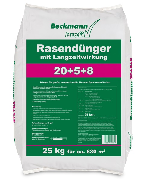 Beckmann fenntartó, hosszú hatású gyeptrágya 20-5-8 25kg