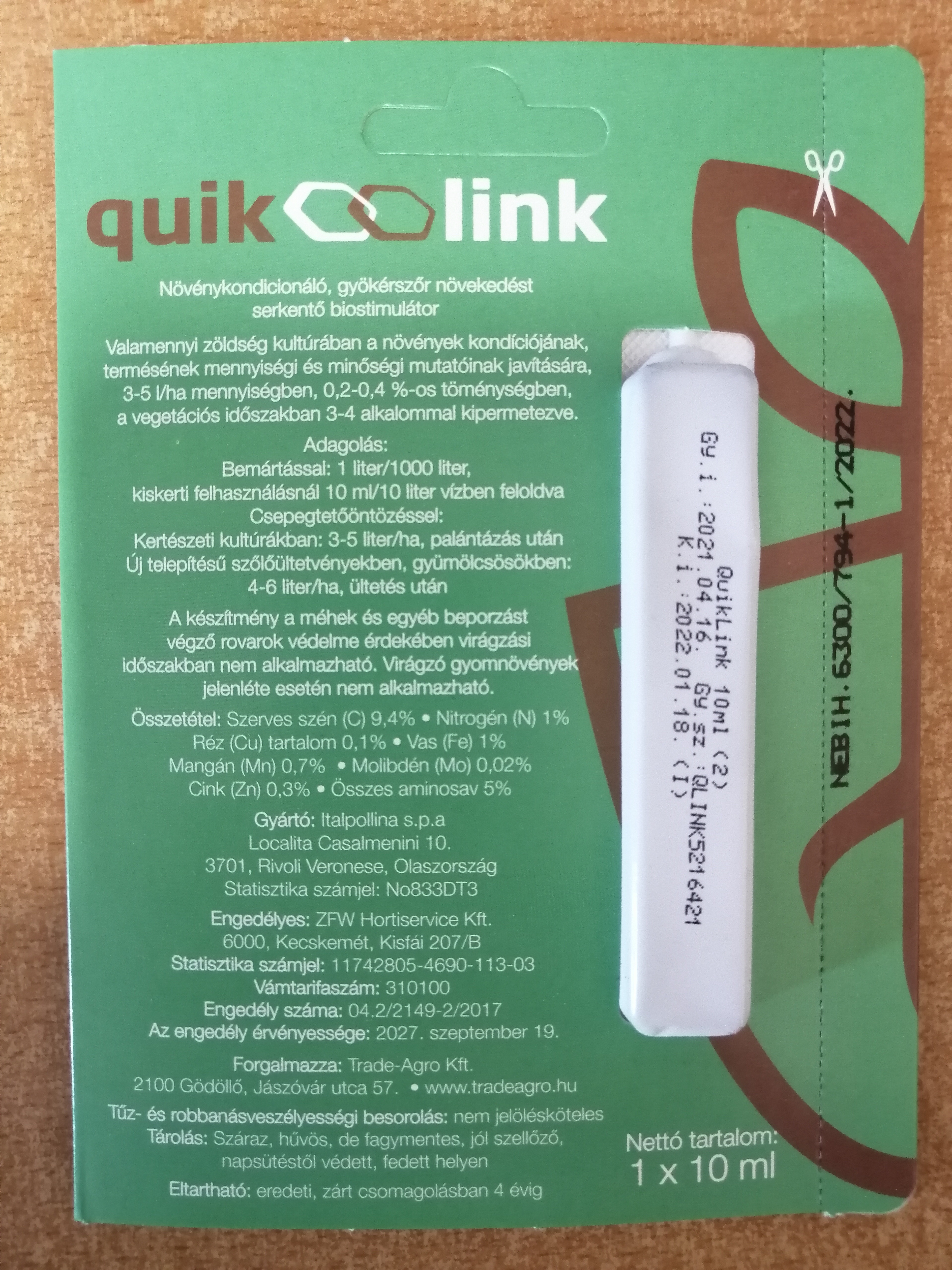 Quik Link 10 ml ampullás