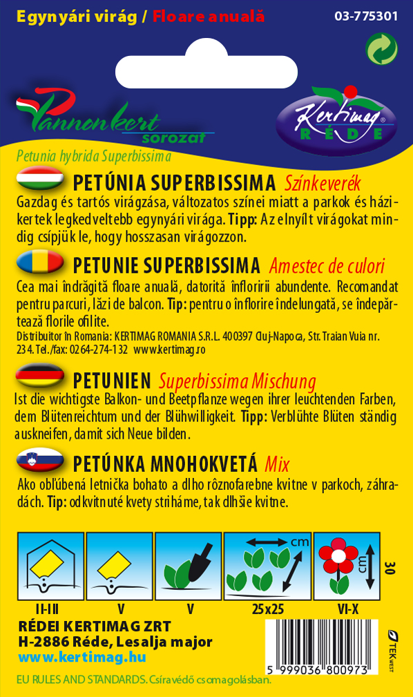 Petunia, amestec de flori mari 0,125 g