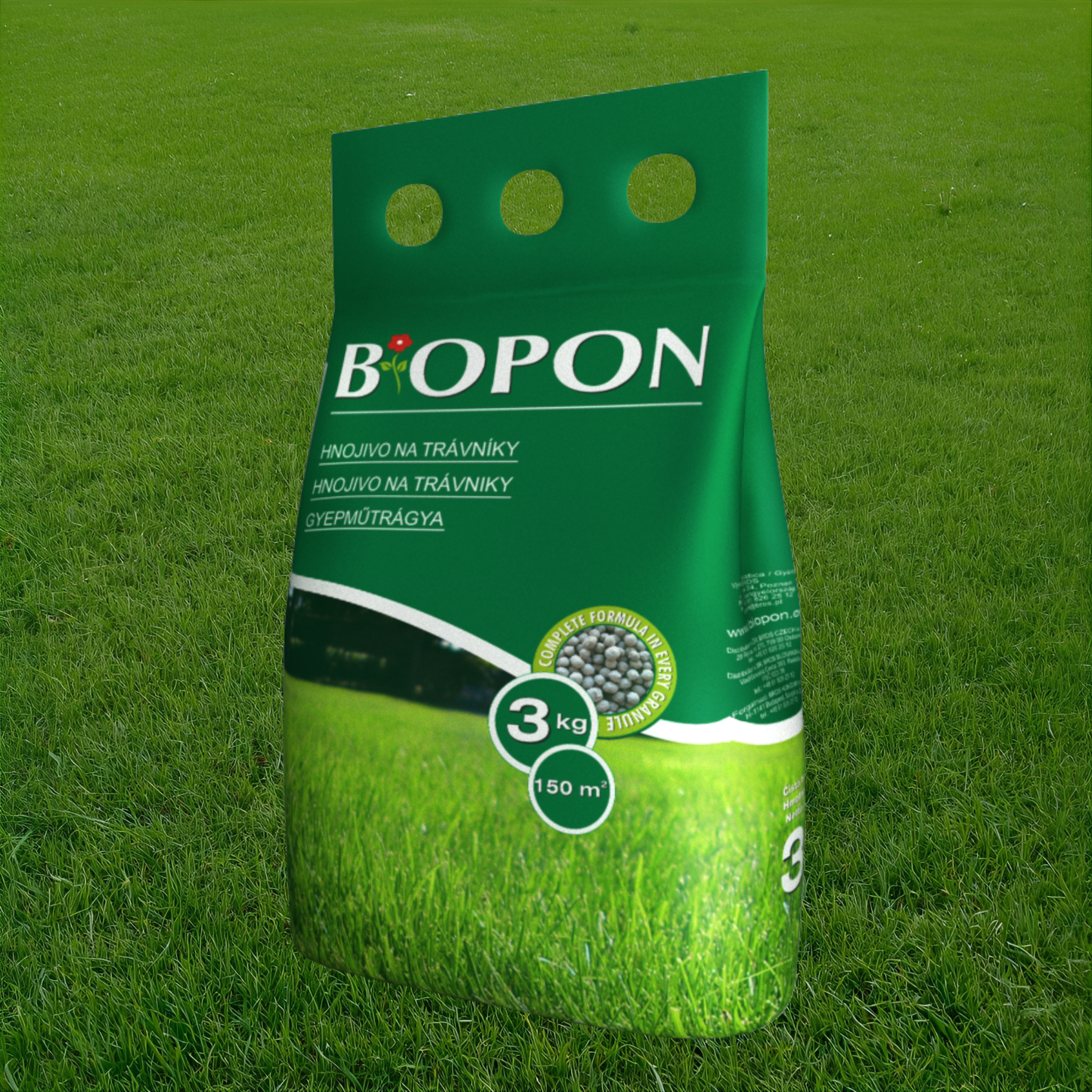 Biopon   îngrășământ de gazon  3 kg