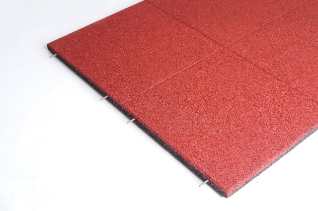 Rubber sheet split Playground Red 45x1000x1000mm