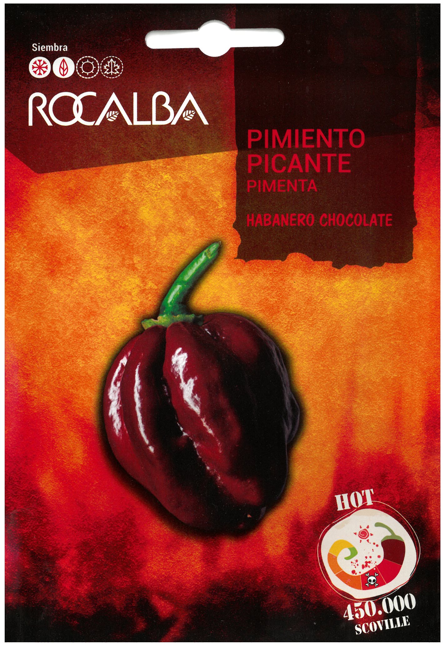 Ardei iute Chocolate Habanero Rocalba 25 boabe