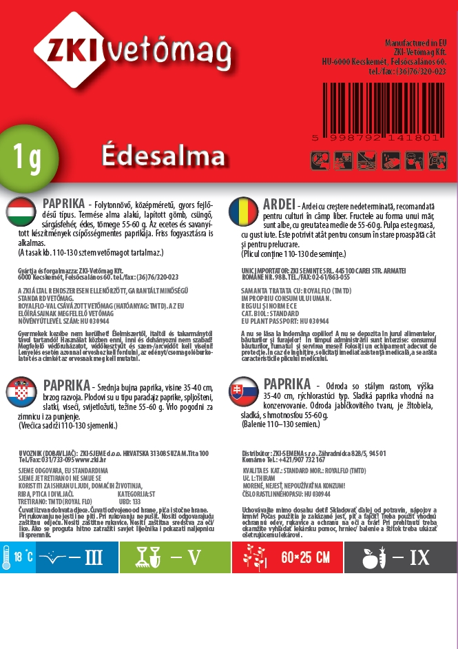 Ardei tip măr Édesalma 1g ZKI