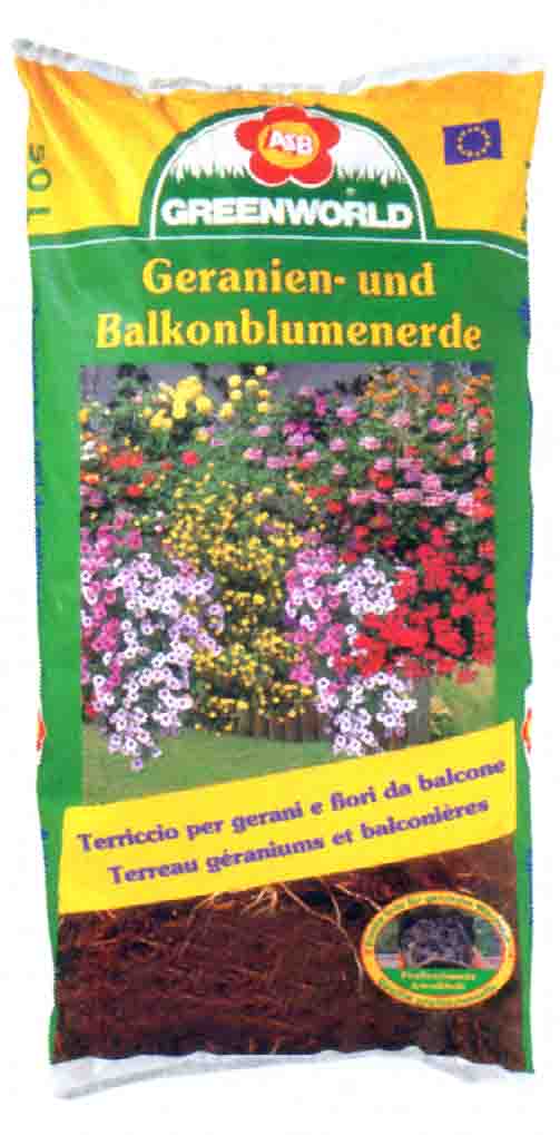 ASB Balcon  pamânt de flori și de geranium 16 l