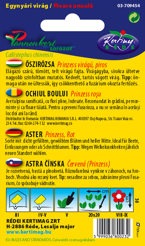 Steluţe de toamnă (Aster) Prinzess roşu 1 gr