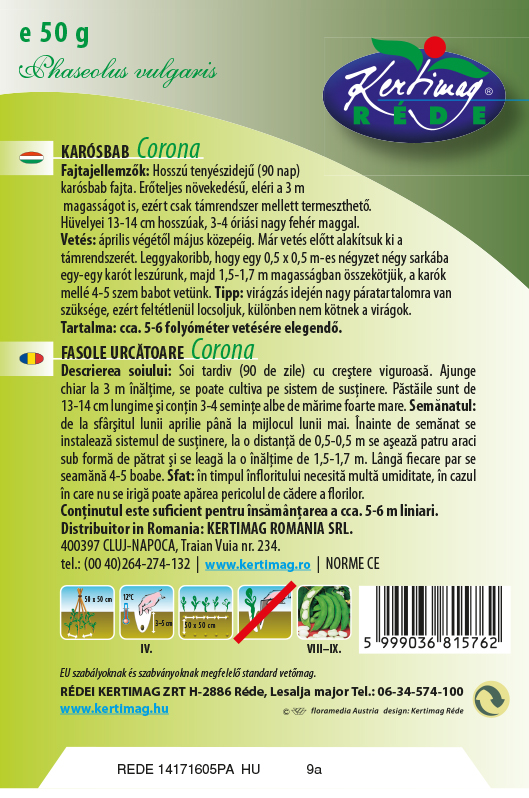 Fasole urcătoare Corona 50g