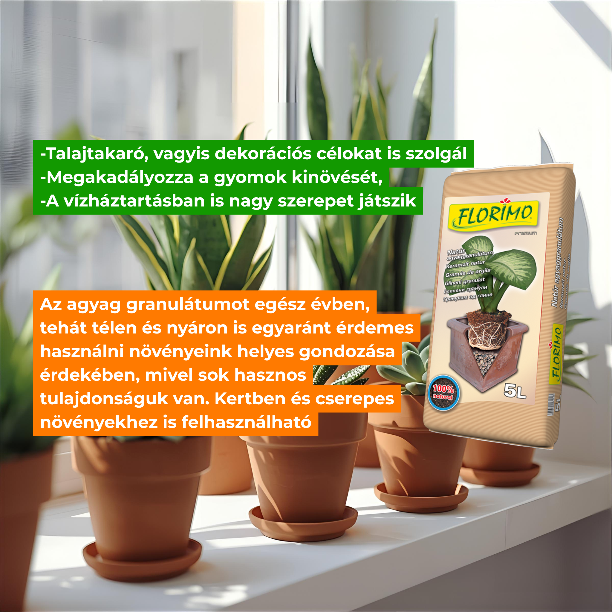 Granule de argilă 5 l (8-12 mm)