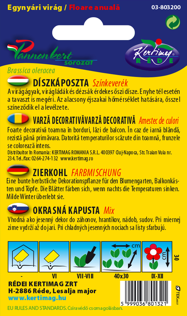 Varză ornamentală Amestec de culori 0,5 gr