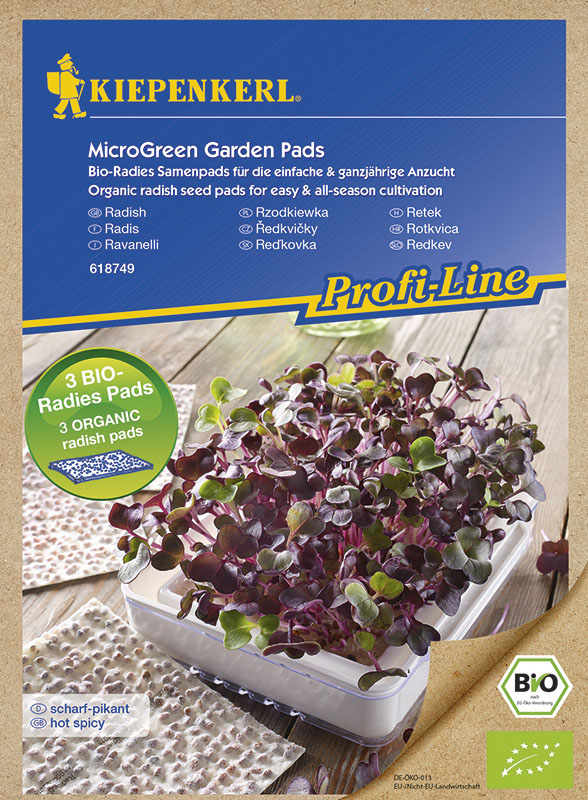 Micro Legume Bio ridiche violet tampoane de semințe Kiepenkerl 3 buc