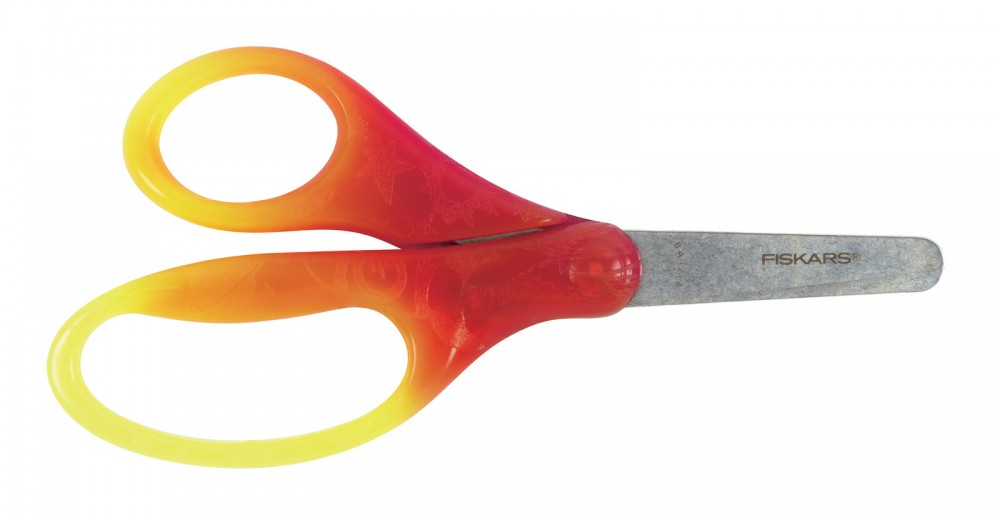 Foarfecă pentru copii Fiskars gradient de culoare galben/ roșu, 12cm