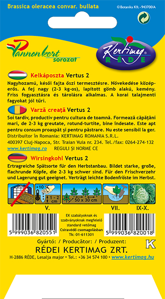 Varză creață Vertus 2 2g
