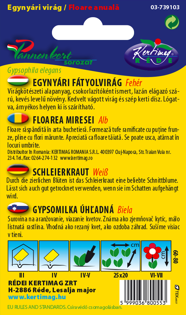 Floarea miresei anuală albă 2 gr