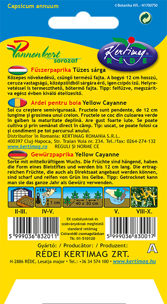Fűszerpaprika Tüzes sárga 0,5 g