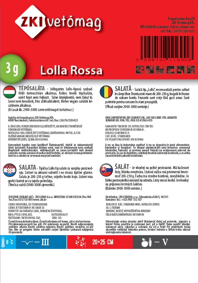 Salată creață Lolla Rossa 3g ZKI