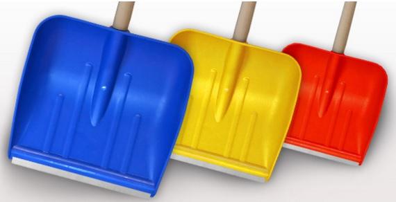 Lopată de zăpadă cu mâner 38 cm  cu protector de lamă, colorat  din aluminiu