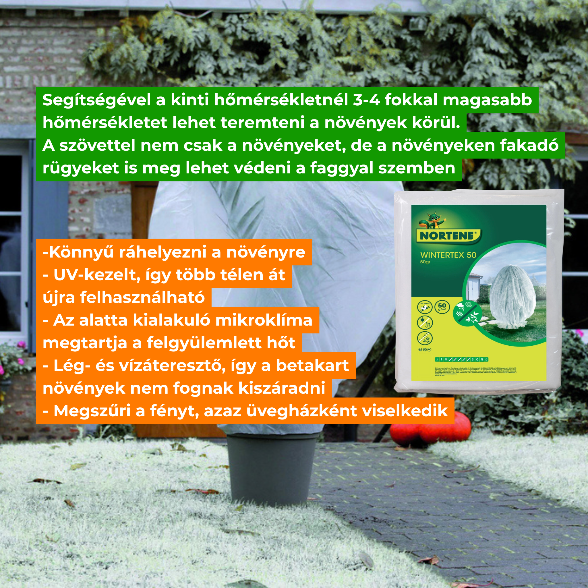 Pâslă de iernat Wintertex 50 50g/m2 1,6x10 m