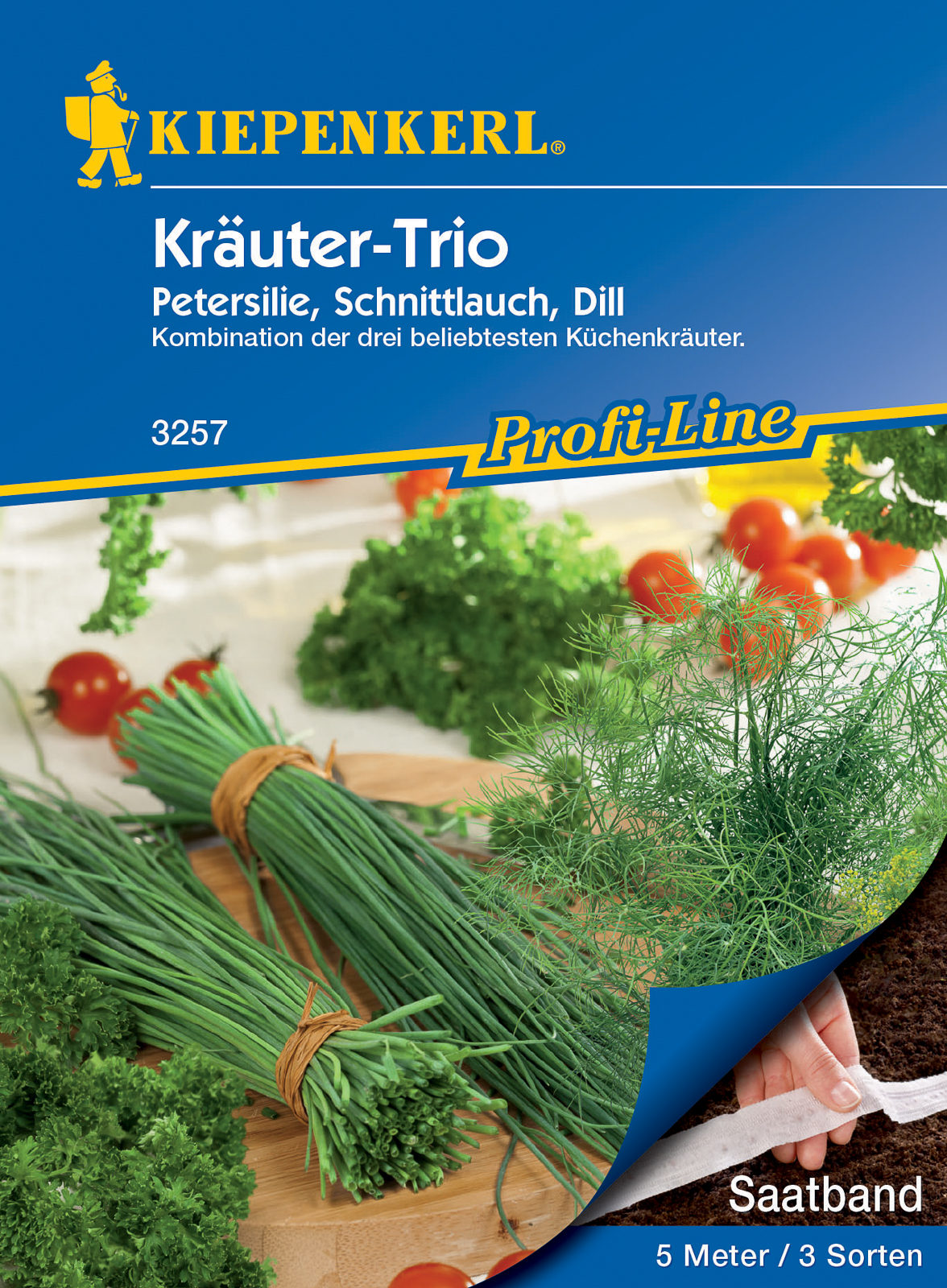 Spice-Trio seed strip (parsley, chives, dill) Kiepenkerl 5 m