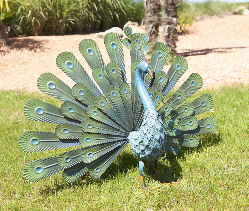 Figură metalică de păun "Peacock"