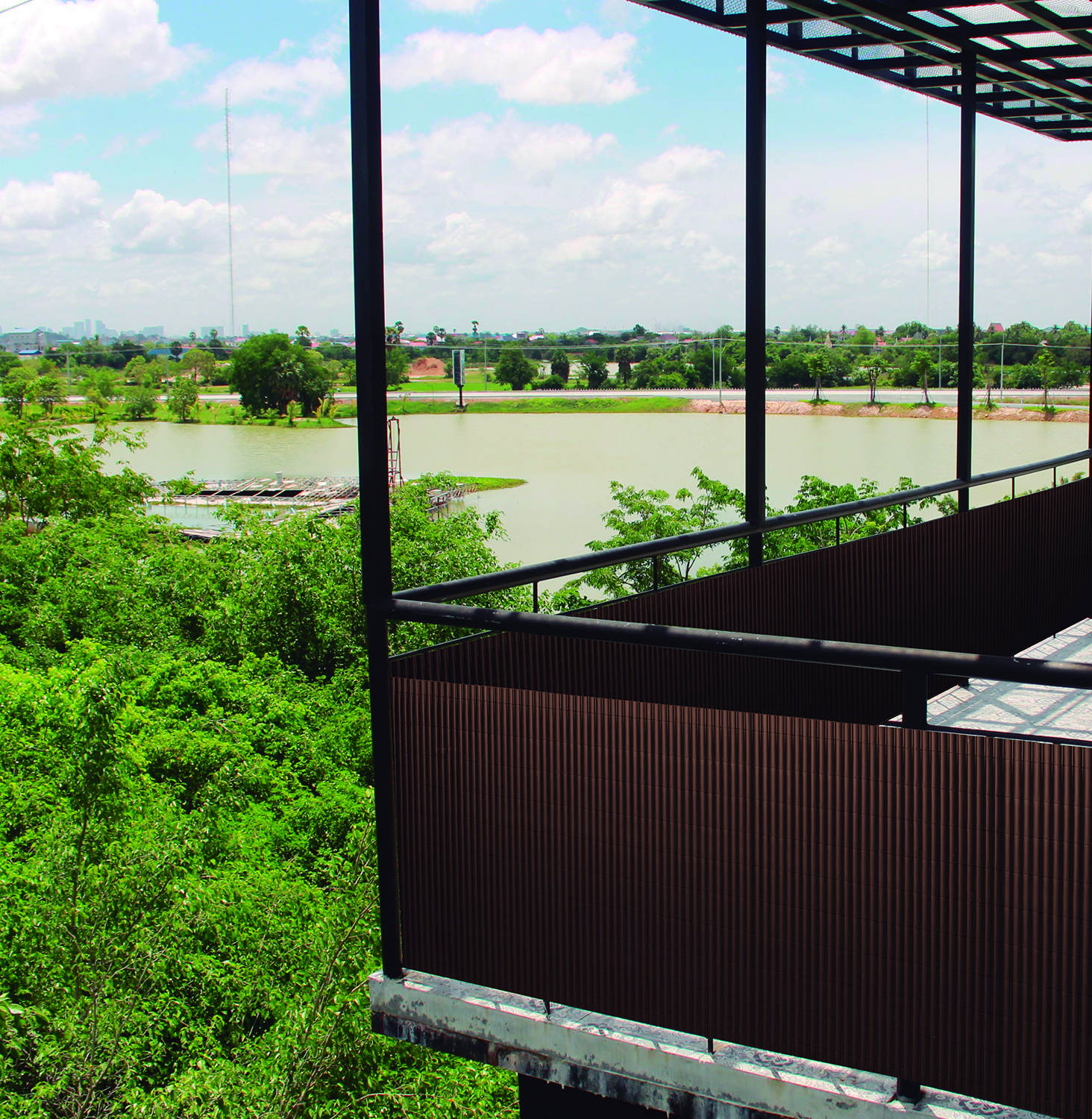 Ovális műanyag nád Litecane PVC barna 2x3 m