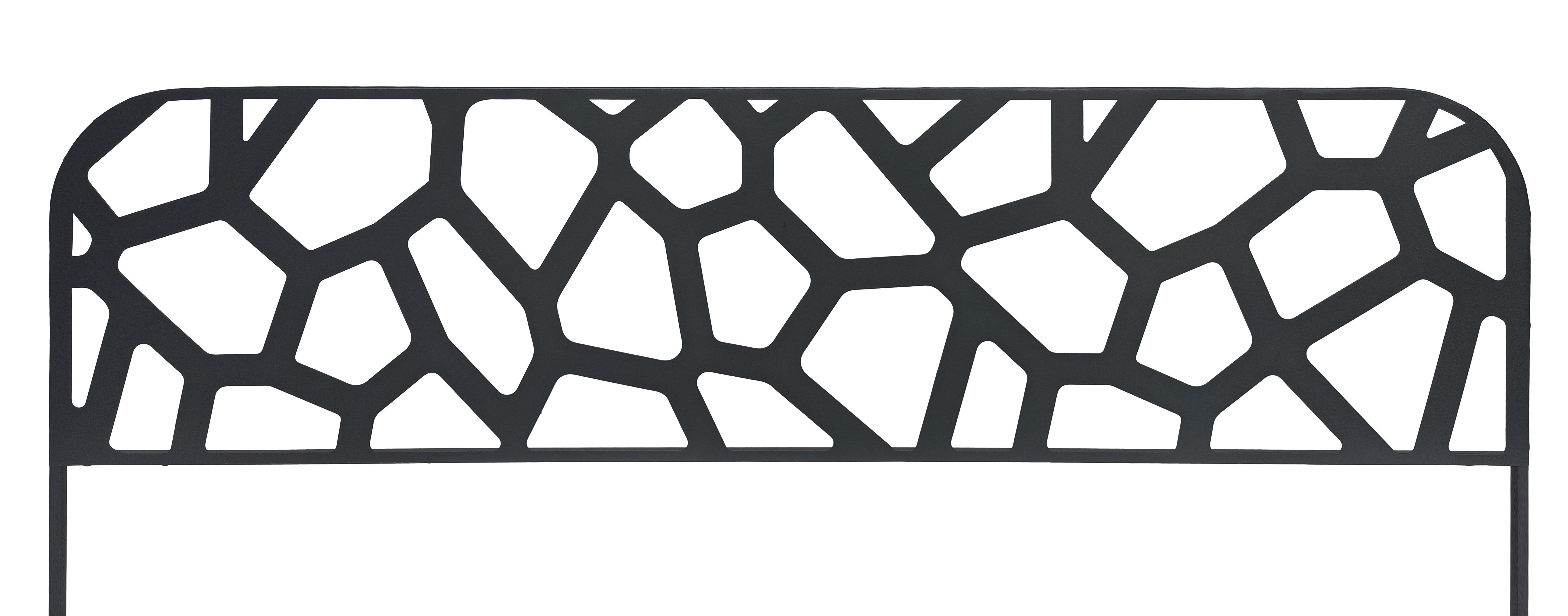 Bed border metal decorative stone motifs Stone border black 0,40x1m